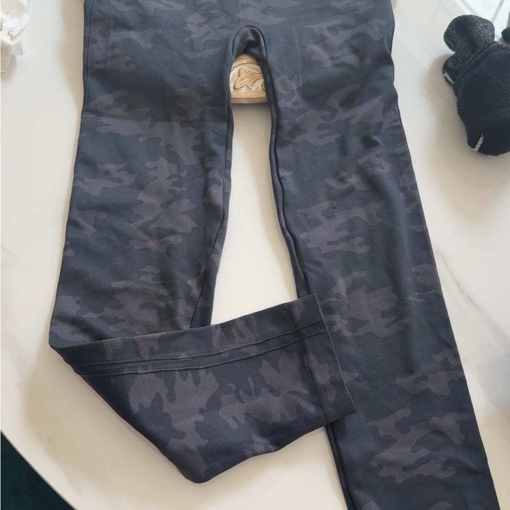 SPANX Black Camouflage Leggings